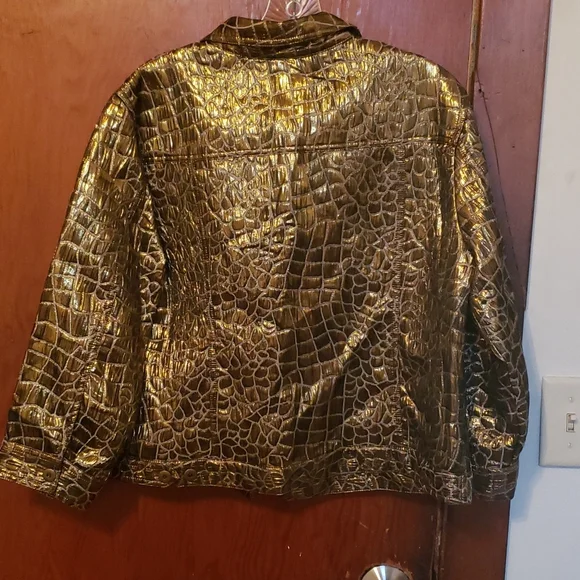 Ruby Rd. Gold metallic jacket - Picture 2 of 5